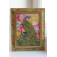 Bead Embroidery Kit on Art Canvas "Peacock"