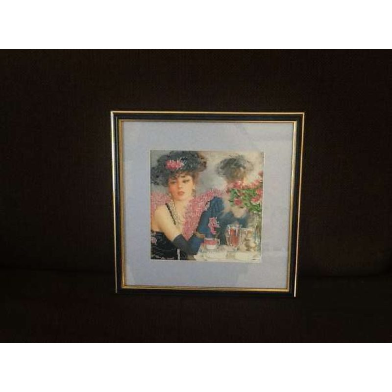 Bead Embroidery Pattern on Art Canvas "The Parisian Woman"