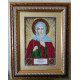 Mini Icon Bead Embroidery Kit on Art Canvas "St. Galina"