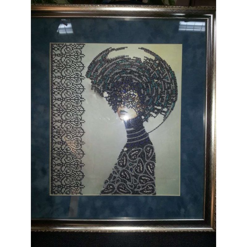 Bead Embroidery Kit on Art Canvas "Morgana"