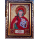 Mini Icon Bead Embroidery Kit on Art Canvas "St. Natalia"