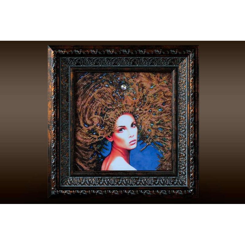 Bead Embroidery Kit on Art Canvas "The Four Elements – Earth"