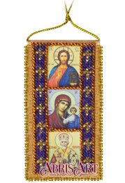 Talisman Bead Embroidery Kit on Art Canvas "Driver' Prayer (Ukrainian text)"