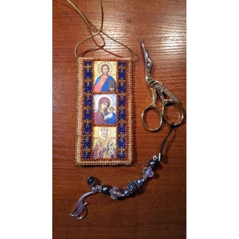 Talisman Bead Embroidery Kit on Art Canvas "Driver' Prayer (Ukrainian text)"