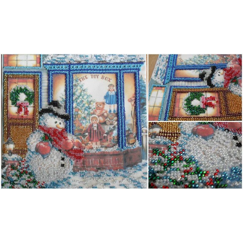Bead Embroidery Pattern on Art Canvas "Toy Shop"