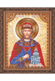 Icon Bead Embroidery Kit on Art Canvas "St. Dmitri"