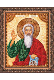 Icon Bead Embroidery Kit on Art Canvas "St. Andrew"