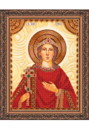 Icon Bead Embroidery Kit on Art Canvas "St. Irene"