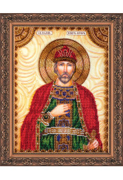 Icon Bead Embroidery Kit on Art Canvas "St. Igor"
