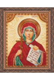 Icon Bead Embroidery Kit on Art Canvas "St. Natalia"