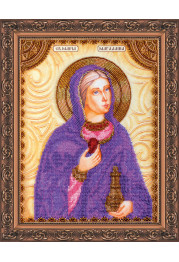 Icon Bead Embroidery Kit on Art Canvas "St. Mary"