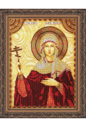 Icon Bead Embroidery Kit on Art Canvas "St. Daria"
