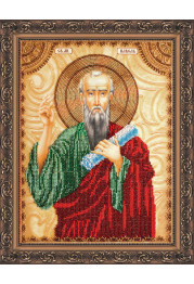 Icon Bead Embroidery Kit on Art Canvas "St. Paul"
