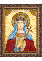 Icon Bead Embroidery Kit on Art Canvas "St. Catherine"
