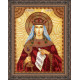 Icon Bead Embroidery Kit on Art Canvas "St. Barbara"