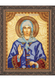 Icon Bead Embroidery Kit on Art Canvas "St. Xenia"