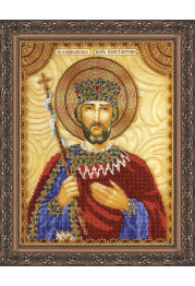 Icon Bead Embroidery Kit on Art Canvas "St. Constantine"