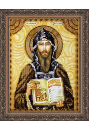 Icon Bead Embroidery Kit on Art Canvas "St. Cyril"