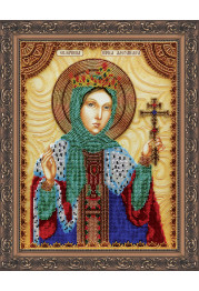 Icon Bead Embroidery Kit on Art Canvas "St. Alexandra"