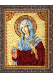 Icon Bead Embroidery Kit on Art Canvas "St. Julia"