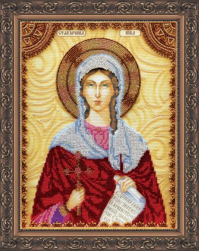 Icon Bead Embroidery Kit on Art Canvas "St. Victoria"