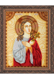 Icon Bead Embroidery Kit on Art Canvas "St. Vera"