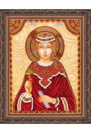 Icon Bead Embroidery Kit on Art Canvas "St. Lubov"