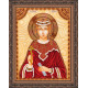 Icon Bead Embroidery Kit on Art Canvas "St. Lubov"