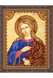 Icon Bead Embroidery Kit on Art Canvas "St. Marina"