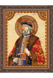 Icon Bead Embroidery Kit on Art Canvas "St. Boris"