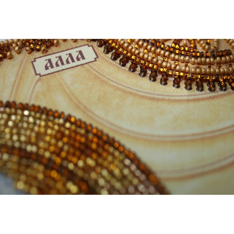 Icon Bead Embroidery Kit on Art Canvas "St. Alla"