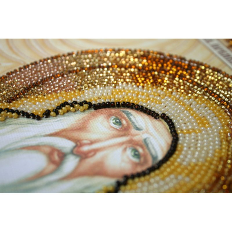 Icon Bead Embroidery Kit on Art Canvas "St. Anthony"