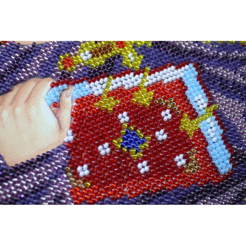 Icon Bead Embroidery Kit on Art Canvas "St. Leonid"
