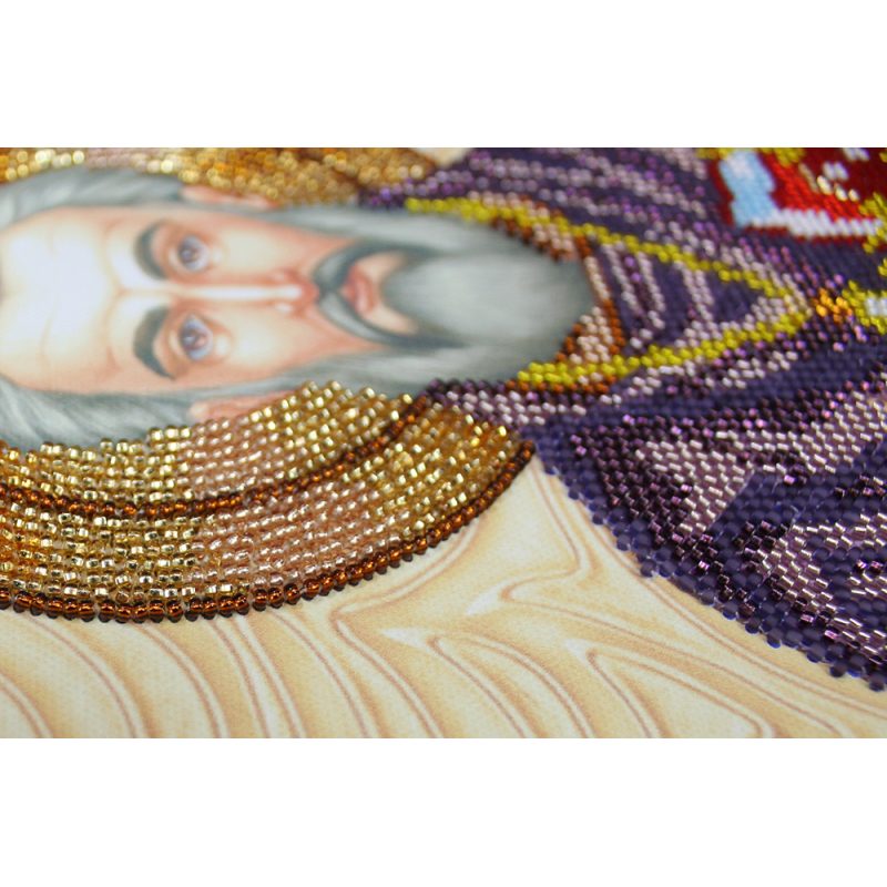 Icon Bead Embroidery Kit on Art Canvas "St. Leonid"
