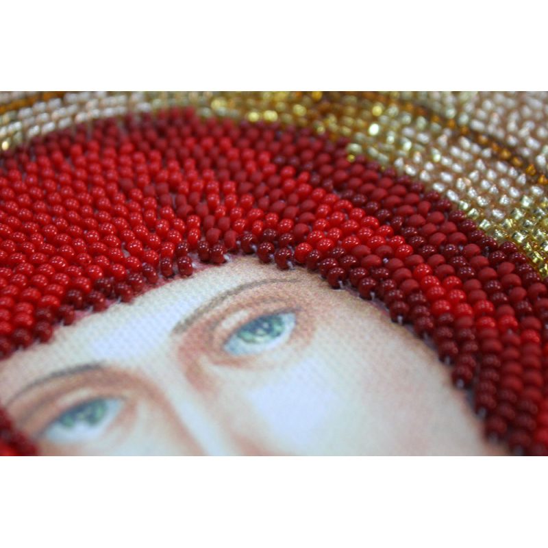 Icon Bead Embroidery Kit on Art Canvas "St. Zinaida"