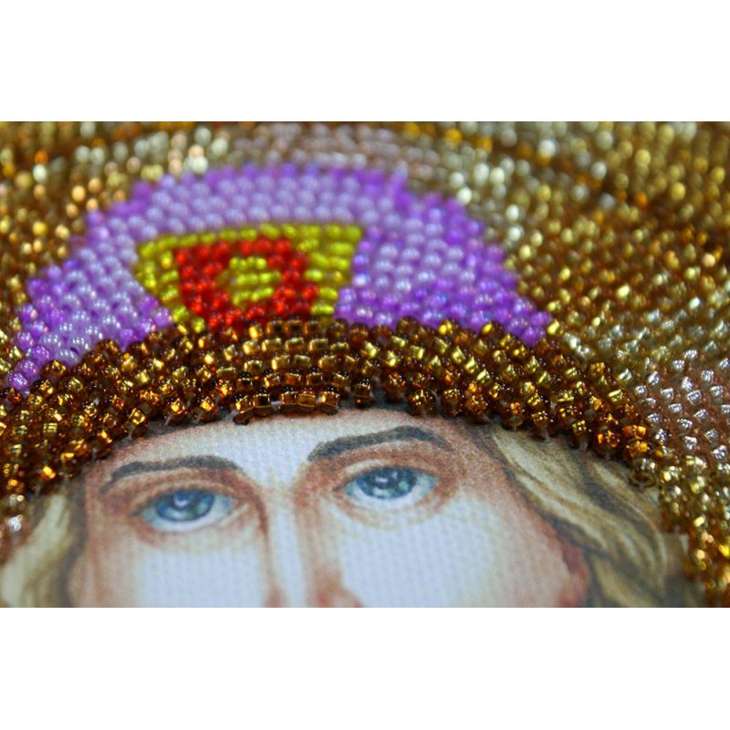 Icon Bead Embroidery Kit on Art Canvas "St. Gleb"