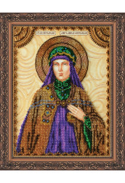 Icon Bead Embroidery Kit on Art Canvas "St. Angelina"