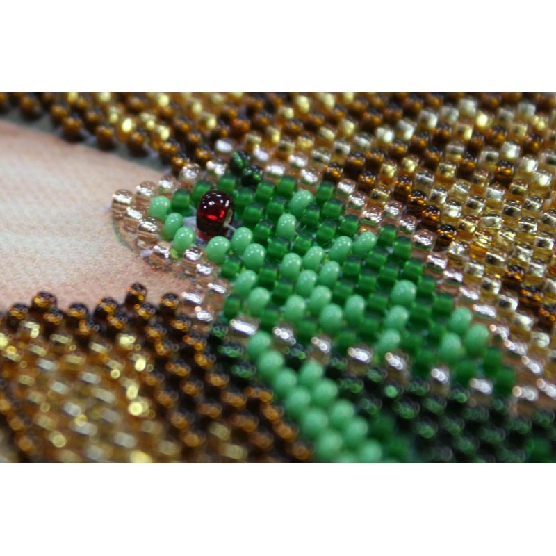 Icon Bead Embroidery Kit on Art Canvas "St. Angelina"