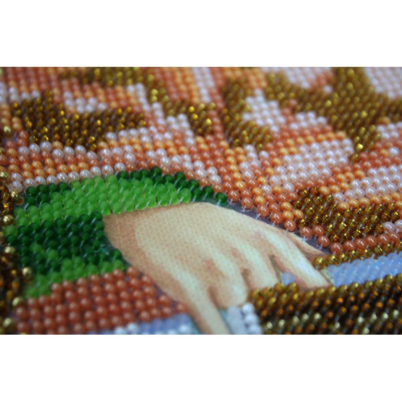 Icon Bead Embroidery Kit on Art Canvas "St. Gregory"