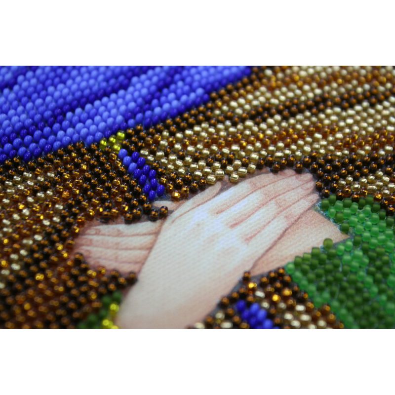 Icon Bead Embroidery Kit on Art Canvas "St. Taisiya"