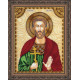 Icon Bead Embroidery Kit on Art Canvas "St. Bogdan"
