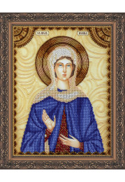 Icon Bead Embroidery Kit on Art Canvas "St. Nonna"