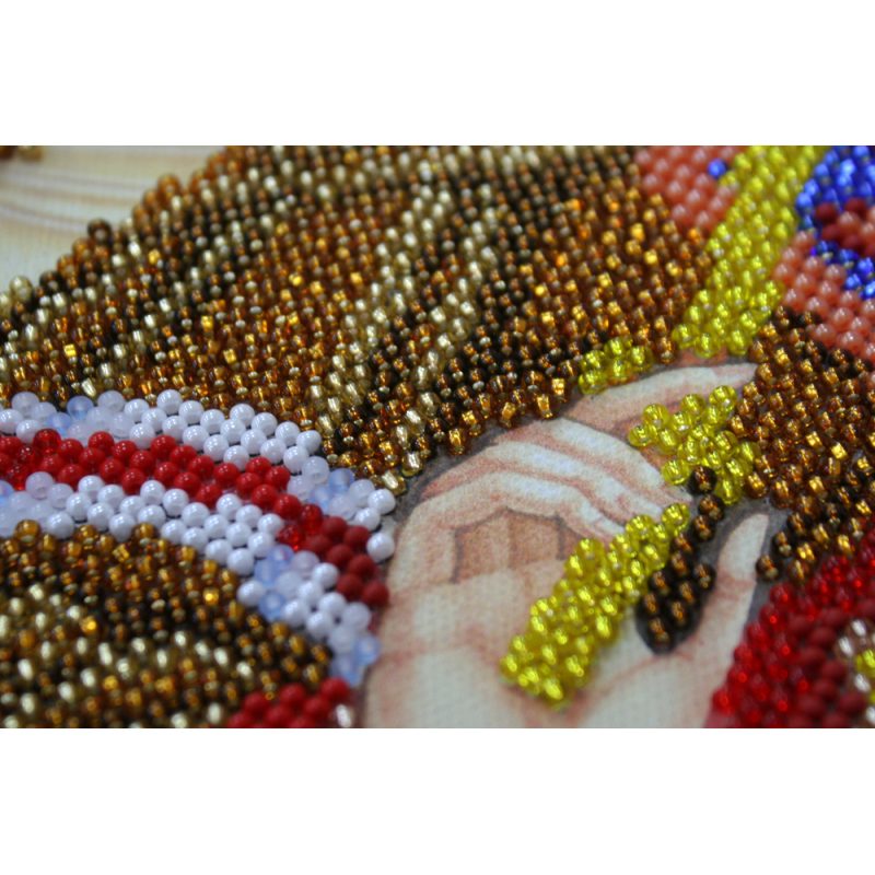 Icon Bead Embroidery Kit on Art Canvas "St. Veniamin"