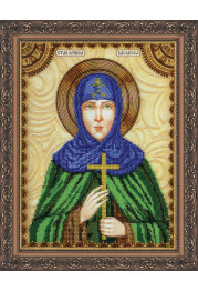 Icon Bead Embroidery Kit on Art Canvas "St. Vasilisa"
