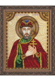 Icon Bead Embroidery Kit on Art Canvas "St. Vladislav"