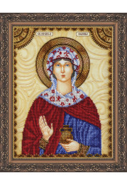 Icon Bead Embroidery Kit on Art Canvas "St. Ioanna"