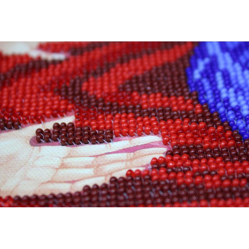 Icon Bead Embroidery Kit on Art Canvas "St. Cyra"