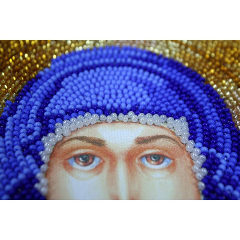 Icon Bead Embroidery Kit on Art Canvas "St. Cyra"