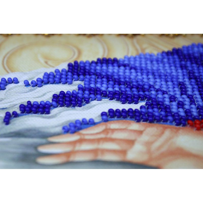 Icon Bead Embroidery Kit on Art Canvas "St. Macarius"