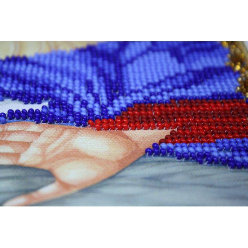 Icon Bead Embroidery Kit on Art Canvas "St. Macarius"